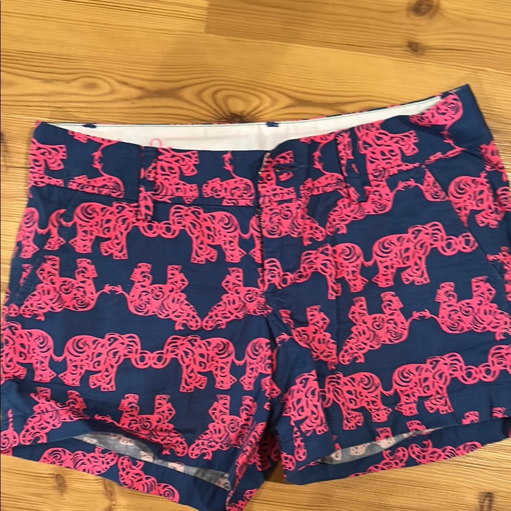 Lilly Pulitzer Pink and Blue High Waist Shorts